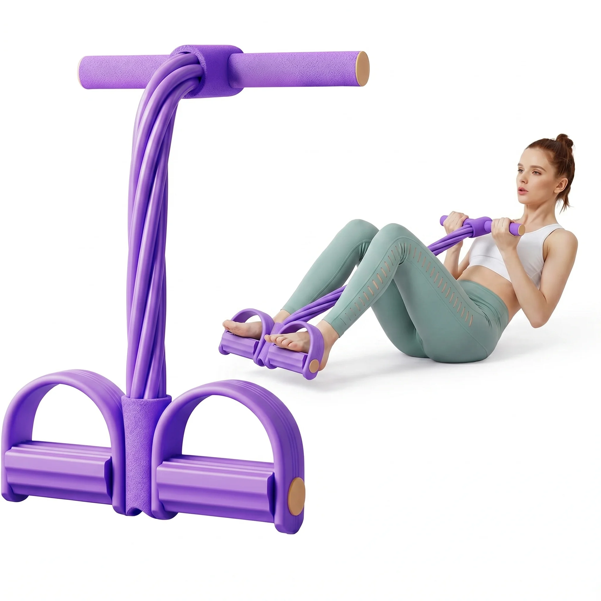 Pedal Resistance Band – Seated Elastic Pull Rope for Stretching, Core & Home Rehab - size and dimensions