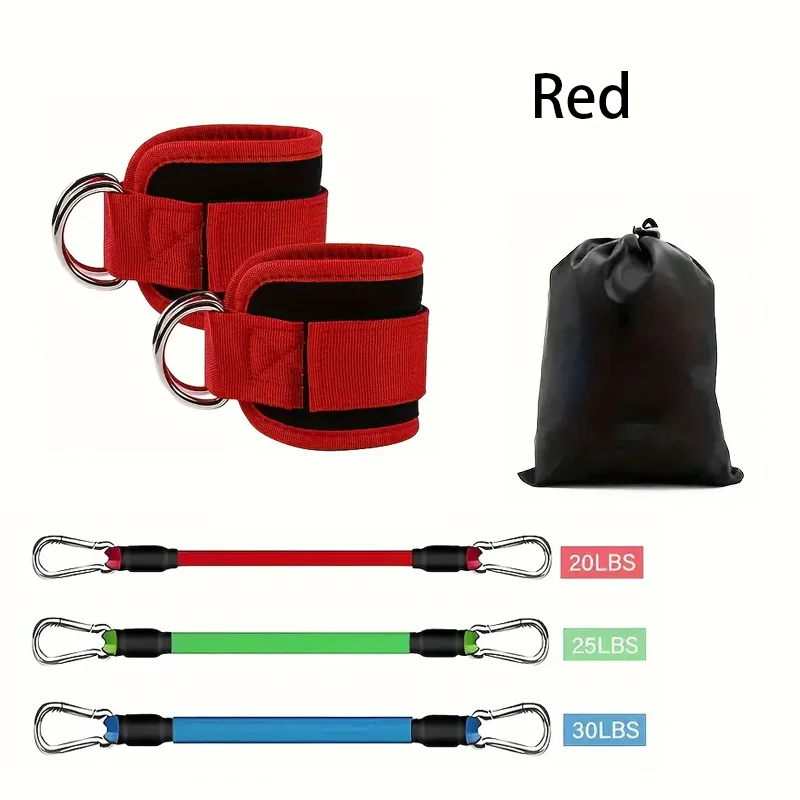Ankle Resistance Band Set – 5 Bands with Adjustable Cuffs & Carry Bag - packaging