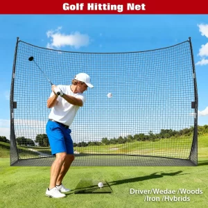 10x7ft Golf Practice Net – Portable Driving & Chipping Net with Iron Frame