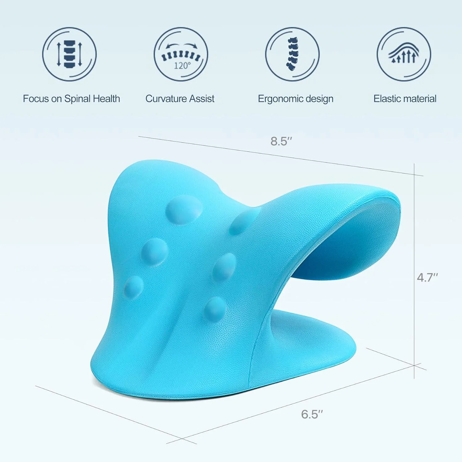 Cervical Neck Support Pillow Ergonomic Relaxer Shoulder Stretching for Sleep Relaxation - close-up detail