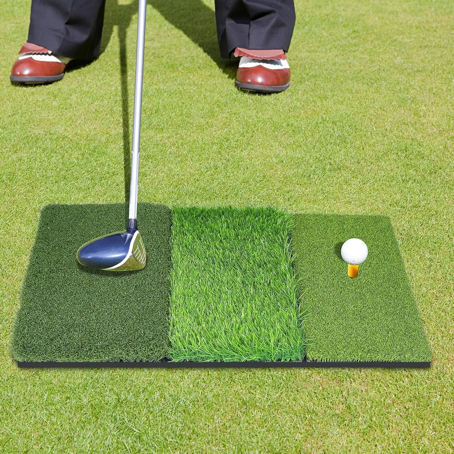 Golf Hitting Mat – Thickened Practice Turf with Non-Slip Rubber Backing - color options