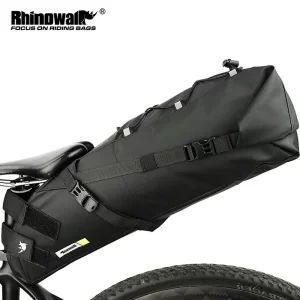 Rhinowalk Waterproof Bike Saddle Bag – 10L/13L Foldable Rear Tail Pack