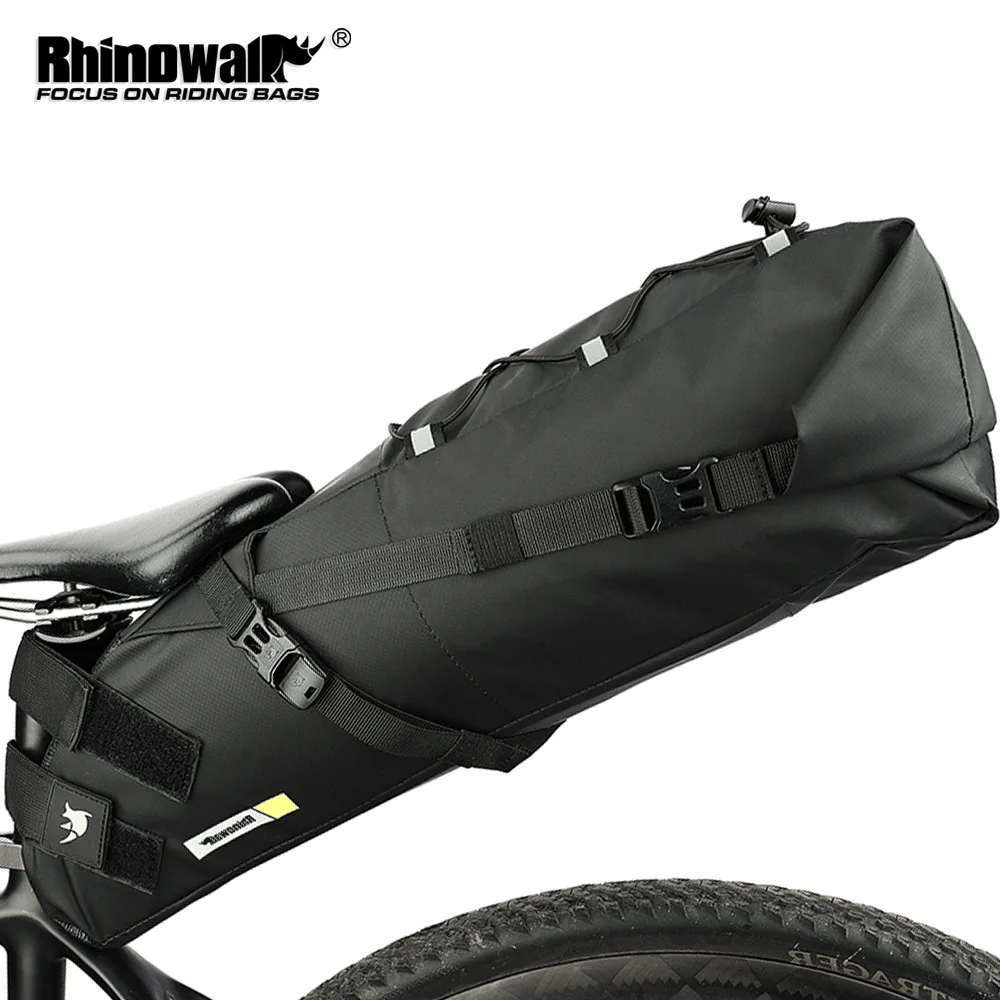 Rhinowalk Waterproof Bike Saddle Bag – 10L/13L Foldable Rear Tail Pack