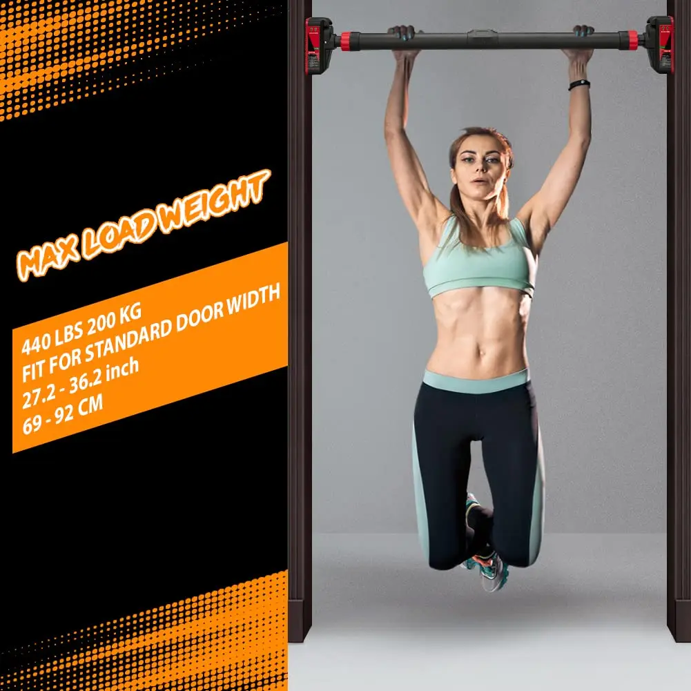 Doorway Pull-Up Bar 440lb – Adjustable Chin-Up Bar with Locking Mechanism - close-up detail
