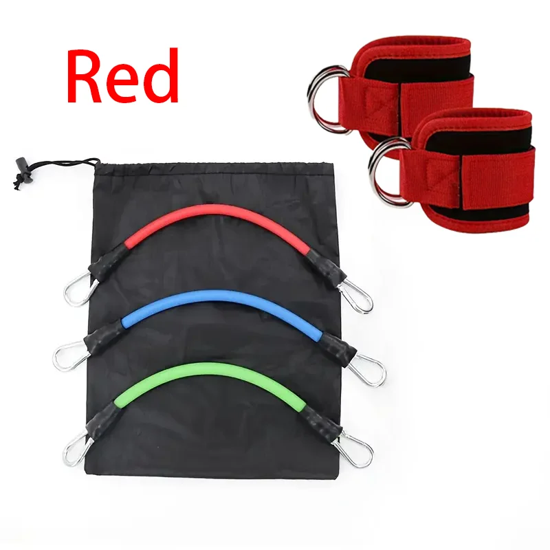 Ankle Resistance Band Set – 5 Bands with Adjustable Cuffs & Carry Bag - detail view