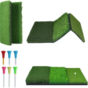 Golf Hitting Mat – Thickened Practice Turf with Non-Slip Rubber Backing
