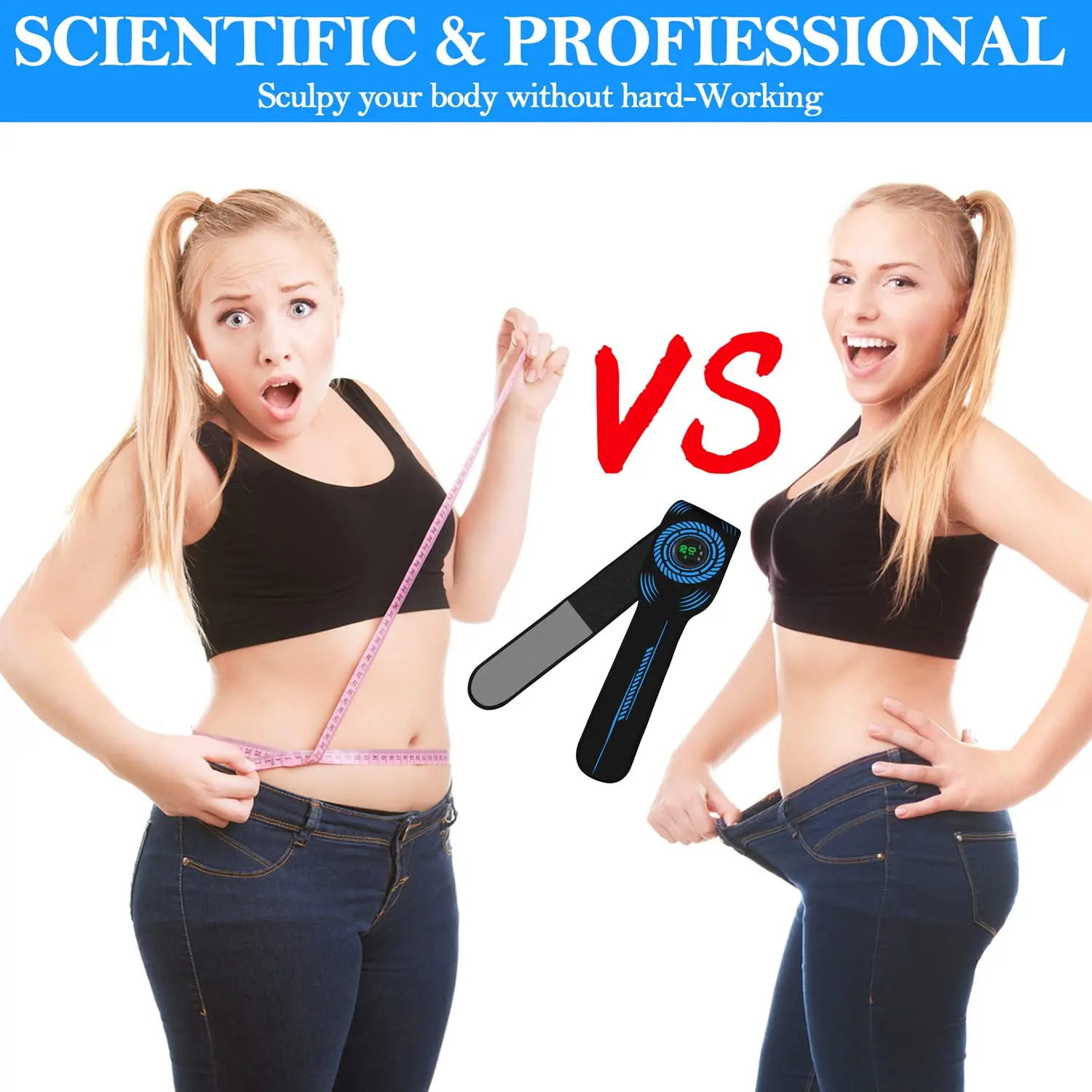 EMS Abdominal Toning Belt – Wireless Abs Muscle Stimulator, Gel-Free - size and dimensions
