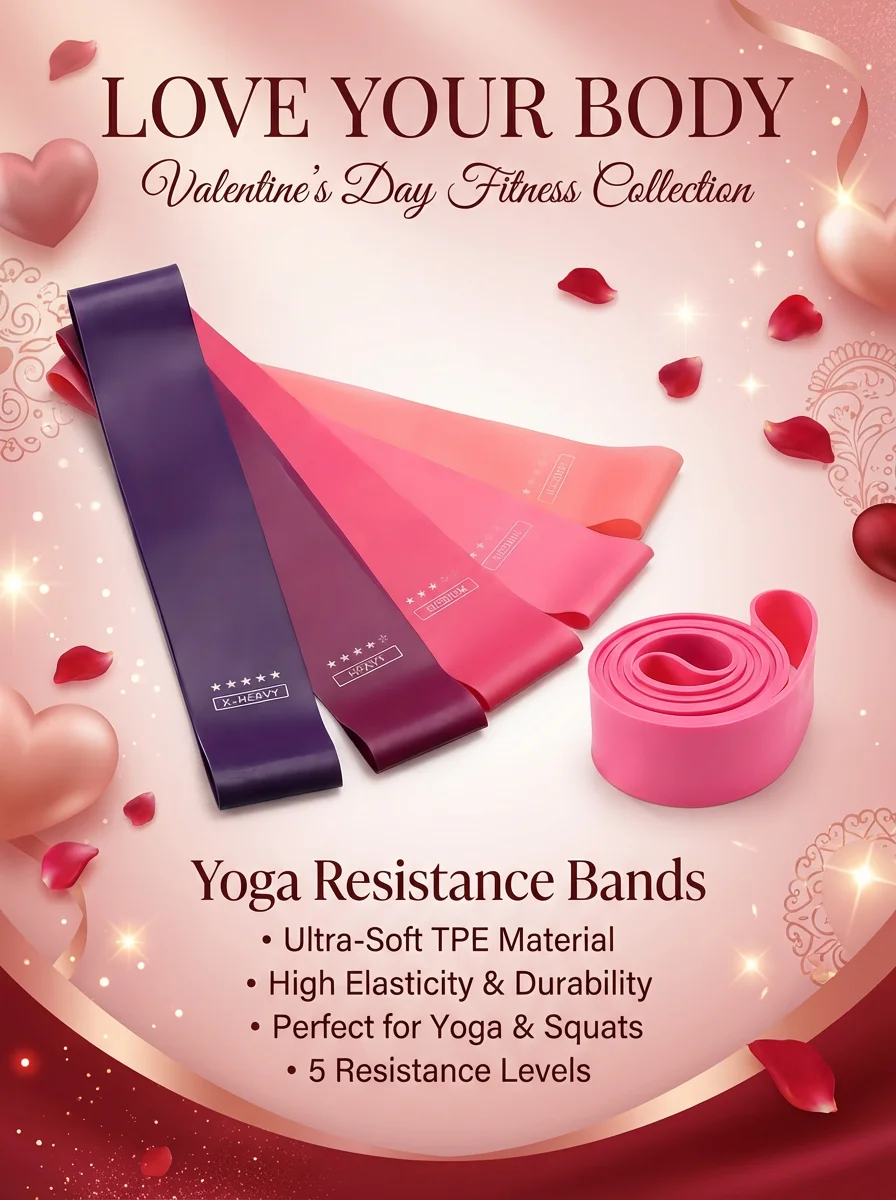 Yoga Resistance Band TPE Material Soft High Elasticity for Glute Squats - close-up detail