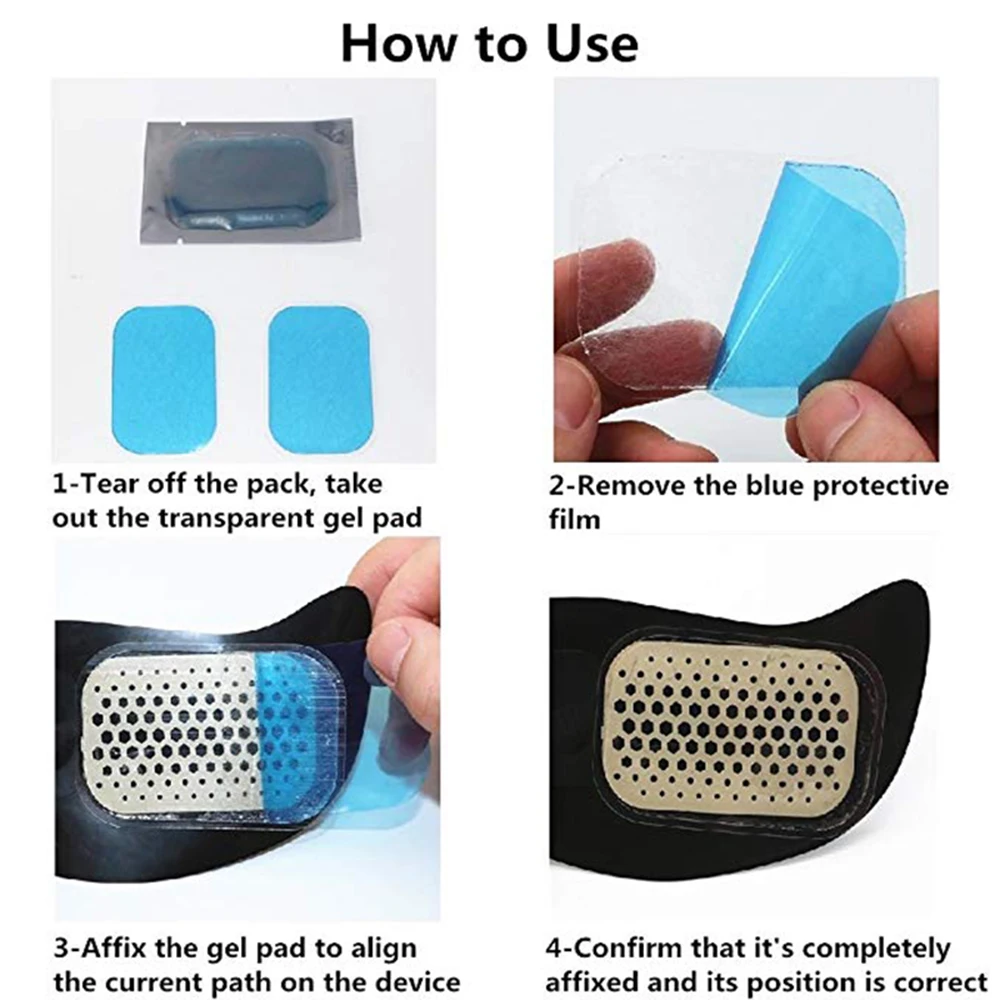 EMS Gel Pads 50pc – Replacement Pads for Abdominal Toning Belts - in use