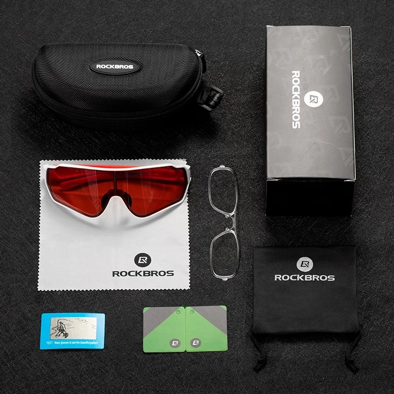 ROCKBROS Polarized Cycling Glasses – UV400 Sports Sunglasses with 5 Lenses - color options