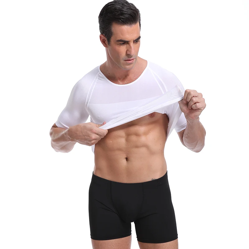 Men's Compression Body Shaper Tee – Posture Cue & Core Support Undershirt - size and dimensions