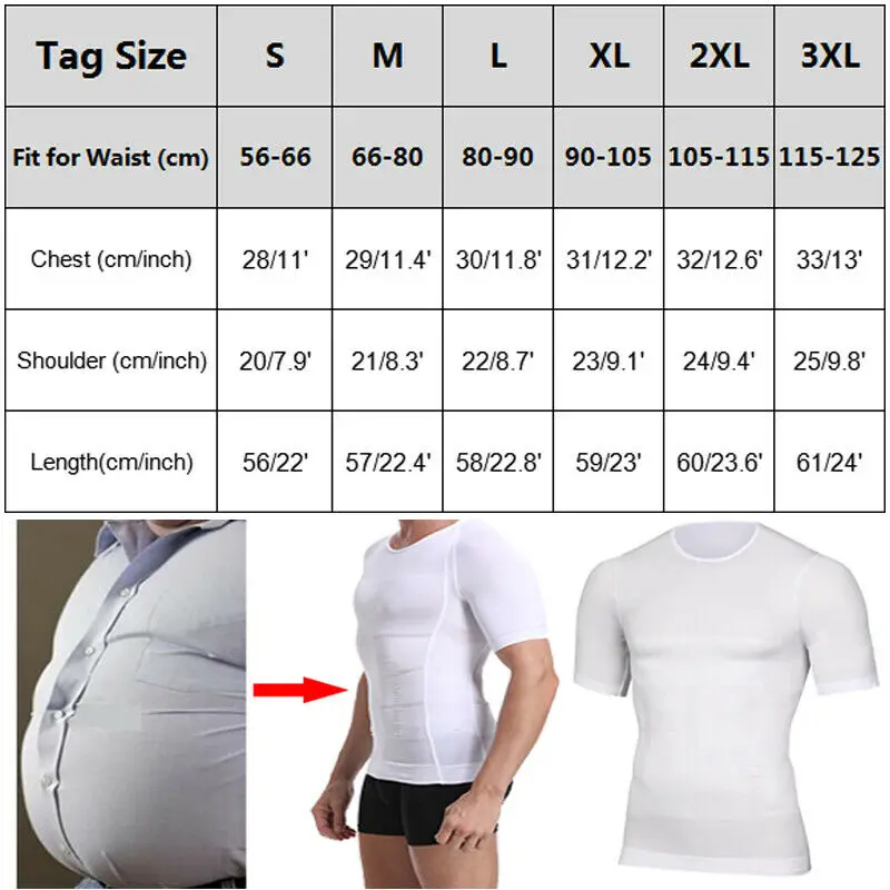 Men's Compression Body Shaper Tee – Posture Cue & Core Support Undershirt - close-up detail