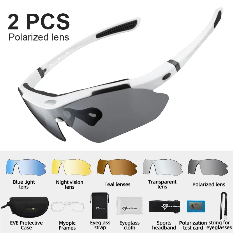 ROCKBROS Polarized Cycling Glasses – UV400 Sports Sunglasses with 5 Lenses - texture detail