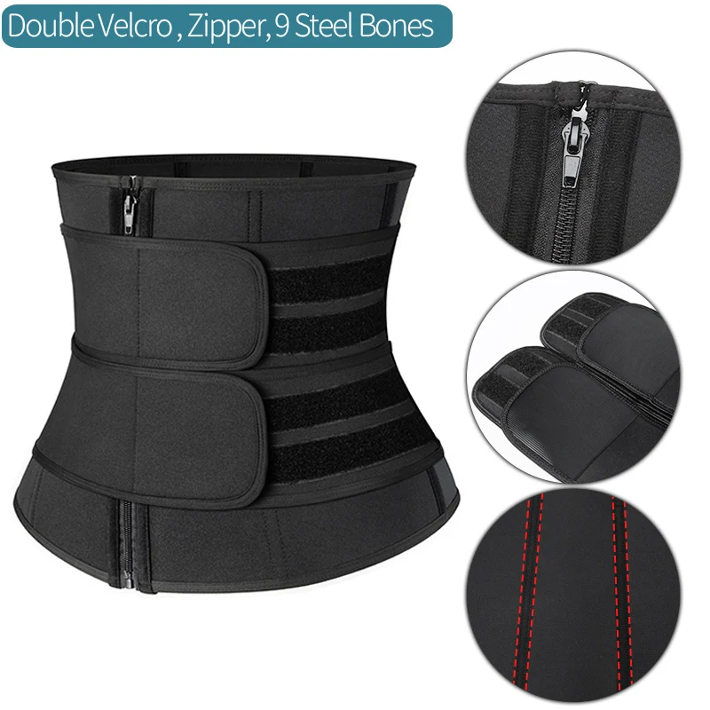 Neoprene Waist Trainer Sweat Belt – Core Compression & Workout Support - detail view