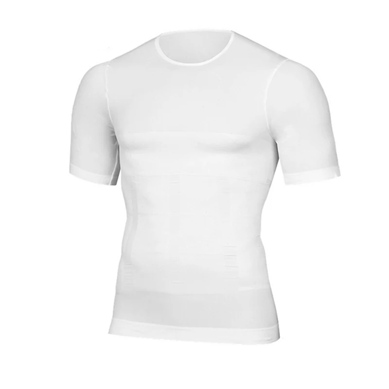 Men's Compression Body Shaper Tee – Posture Cue & Core Support Undershirt - detail view