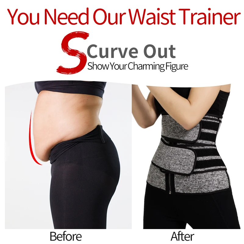 Neoprene Waist Trainer Sweat Belt – Core Compression & Workout Support - close-up detail