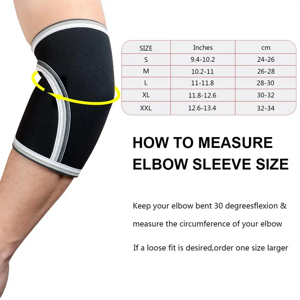 1 Pair Elbow Sleeves 7mm High Performance Sleeve Support for Weightlifting - color options
