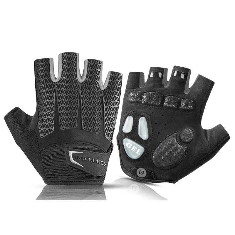 ROCKBROS Half-Finger Cycling Gloves - Gel Padded, Anti-Slip Bike Grip - packaging