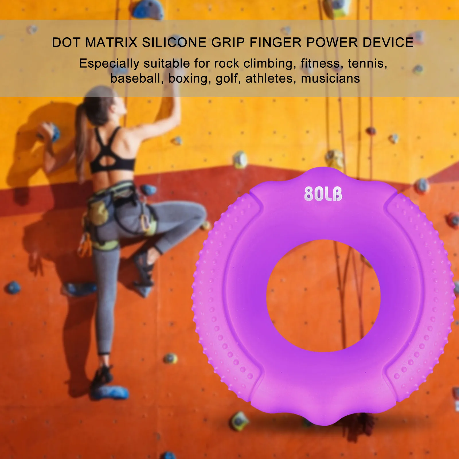 Silicone Hand Gripper – Adjustable Grip Ring for Finger Strength - color options