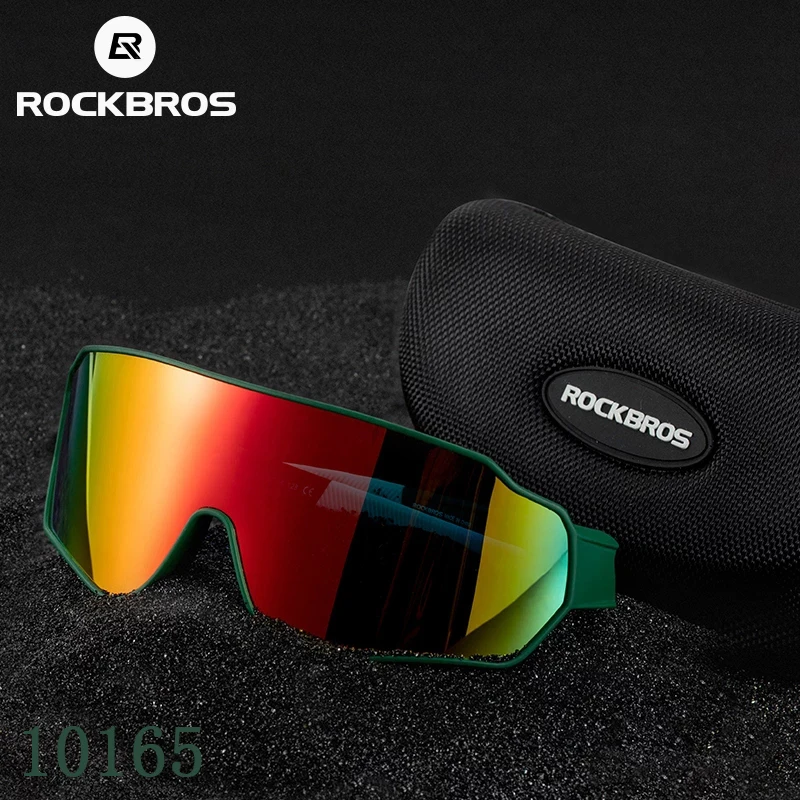 ROCKBROS Polarized Cycling Glasses – UV400 Sports Sunglasses with 5 Lenses - in use