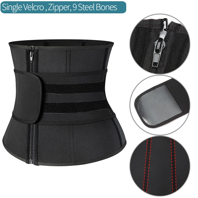 Neoprene Waist Trainer Sweat Belt – Core Compression & Workout Support - texture detail