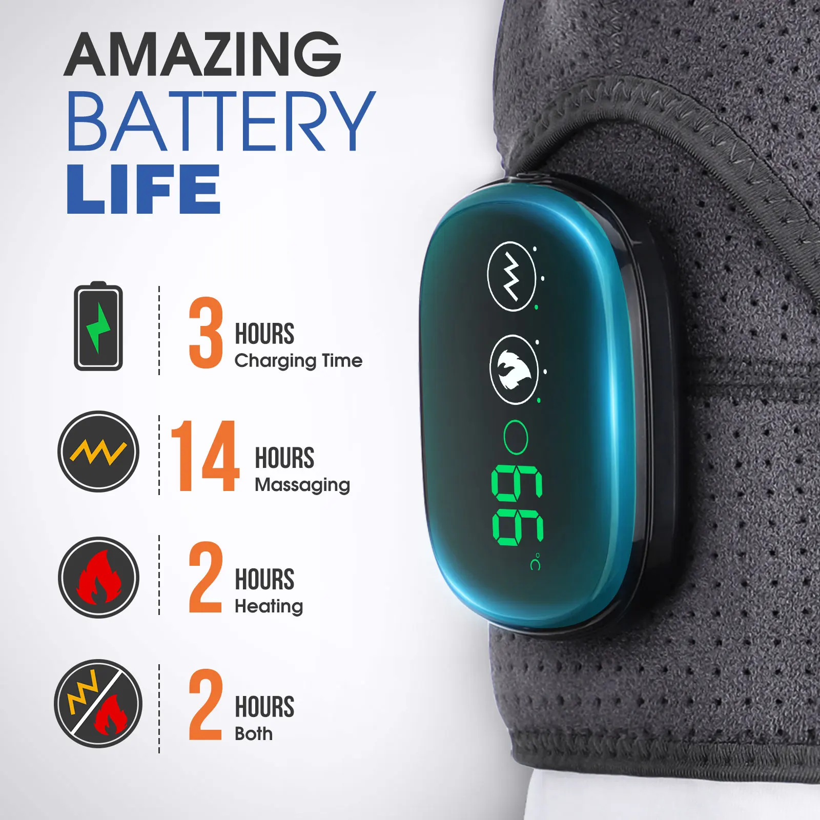 Electric Shoulder Massager with Heat – Vibration Heated Shoulder Wrap - alternate view