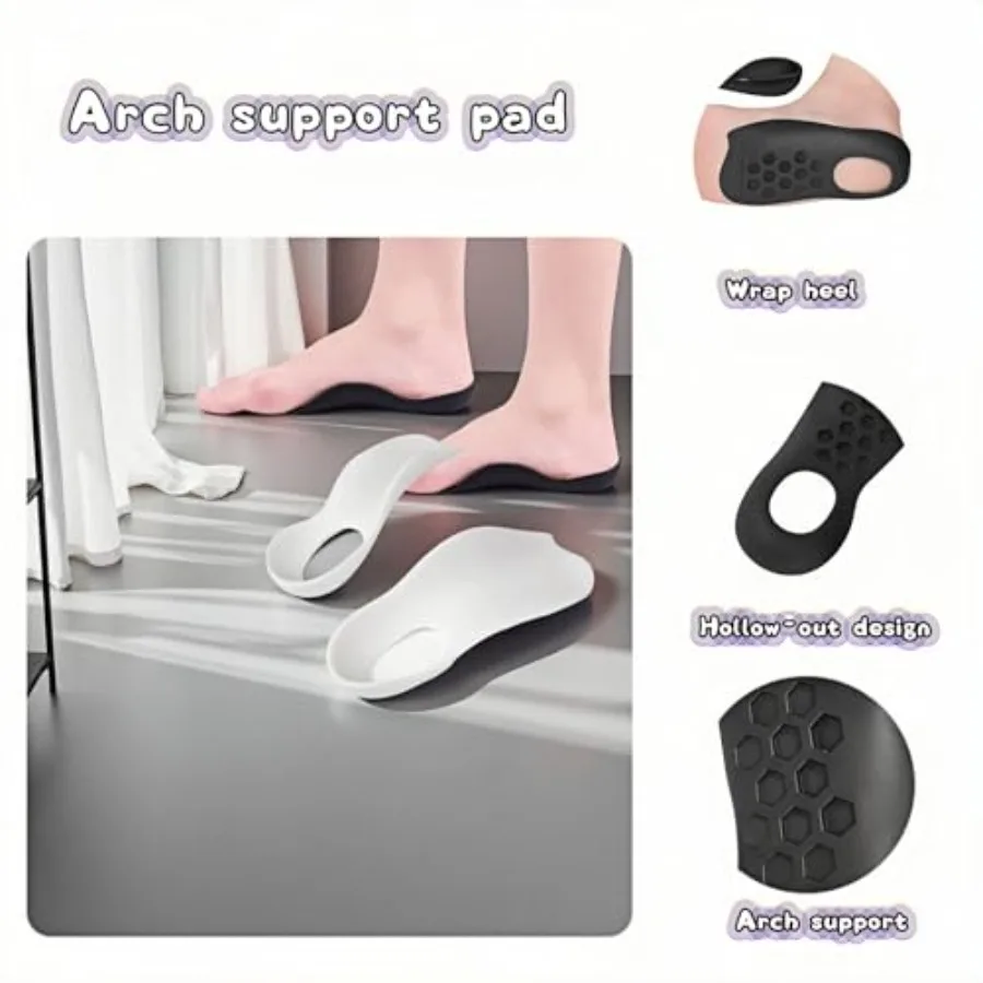 Arch Support Insoles – Plantar Fasciitis Inserts for Men & Women - size and dimensions