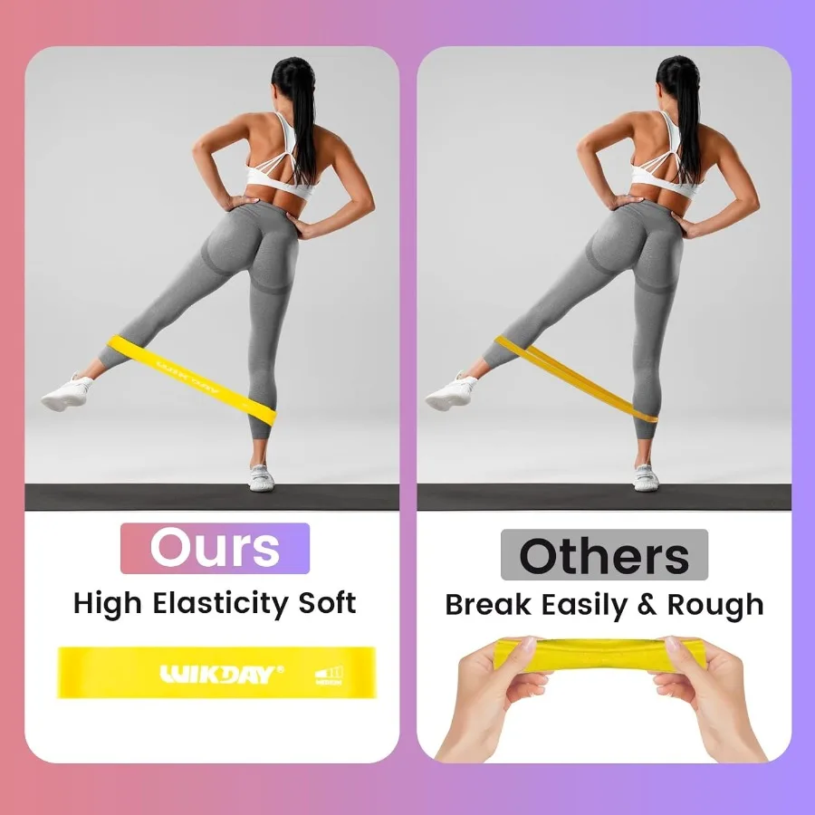 Resistance Loop Bands Set of 5 – Light to Extra Heavy Workout Bands - color options
