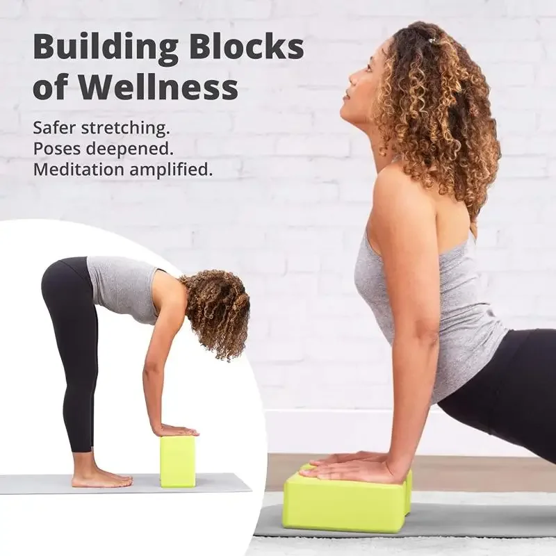 2 1PCS EVA Gym Blocks Foam Brick Training Exercise Fitness Equipment - size and dimensions
