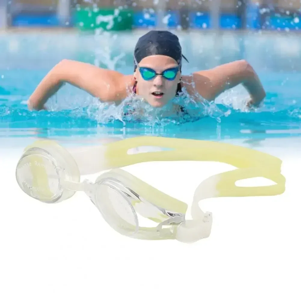 Ergonomic Swimming Goggles – Comfortable Wide-View Lenses for Lap Swimming - in use