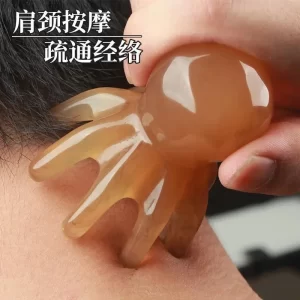 Gua Sha Scalp Massage Comb – Resin Meridian Scraping Brush