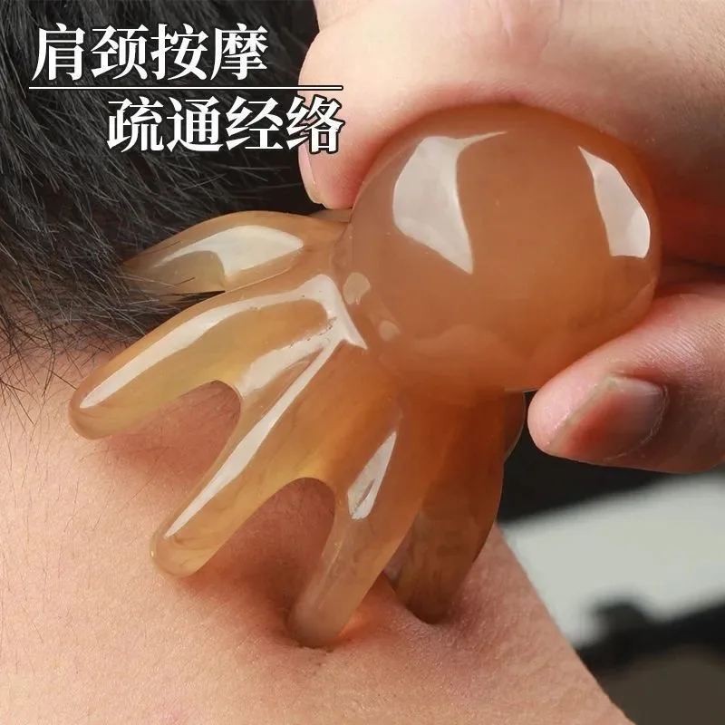 Gua Sha Scalp Massage Comb – Resin Meridian Scraping Brush