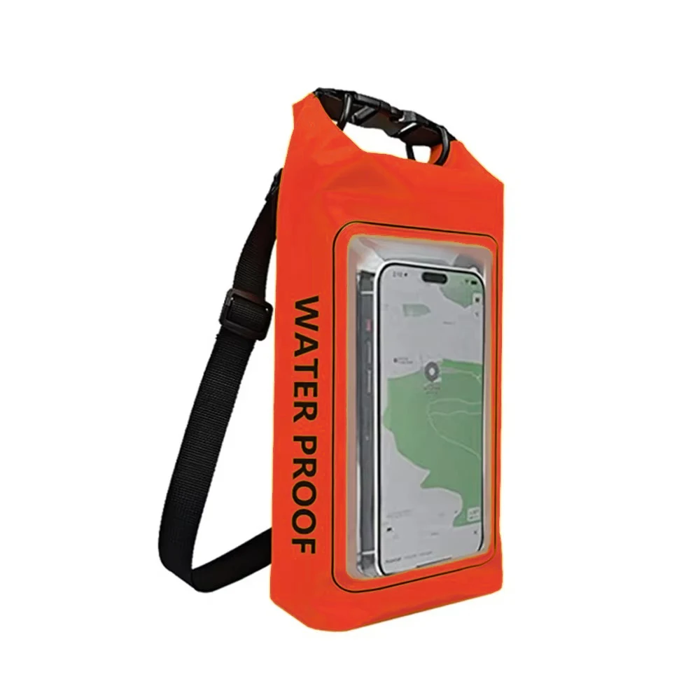Waterproof Marine Dry Bag 2L / 5L – Roll-Top PVC Bag for Kayaking, Surf & Beach - side view