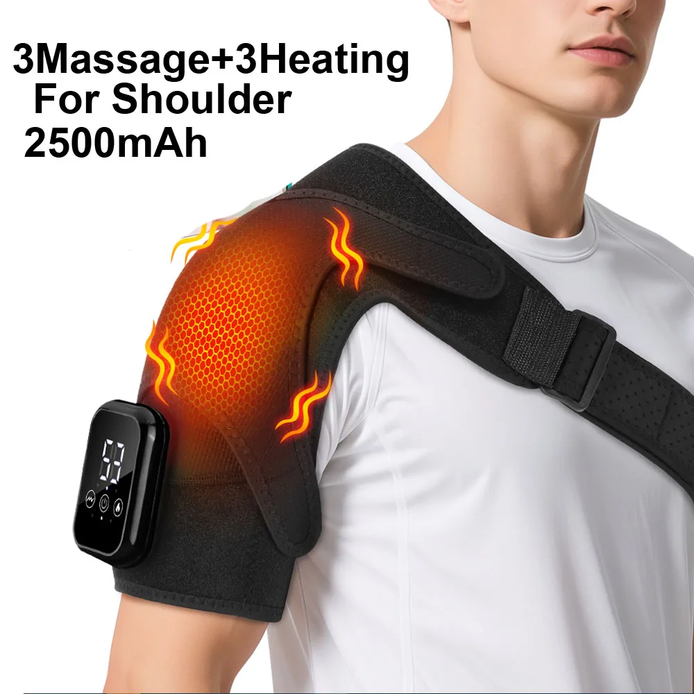 Electric Shoulder Massager with Heat – Vibration Heated Shoulder Wrap - packaging