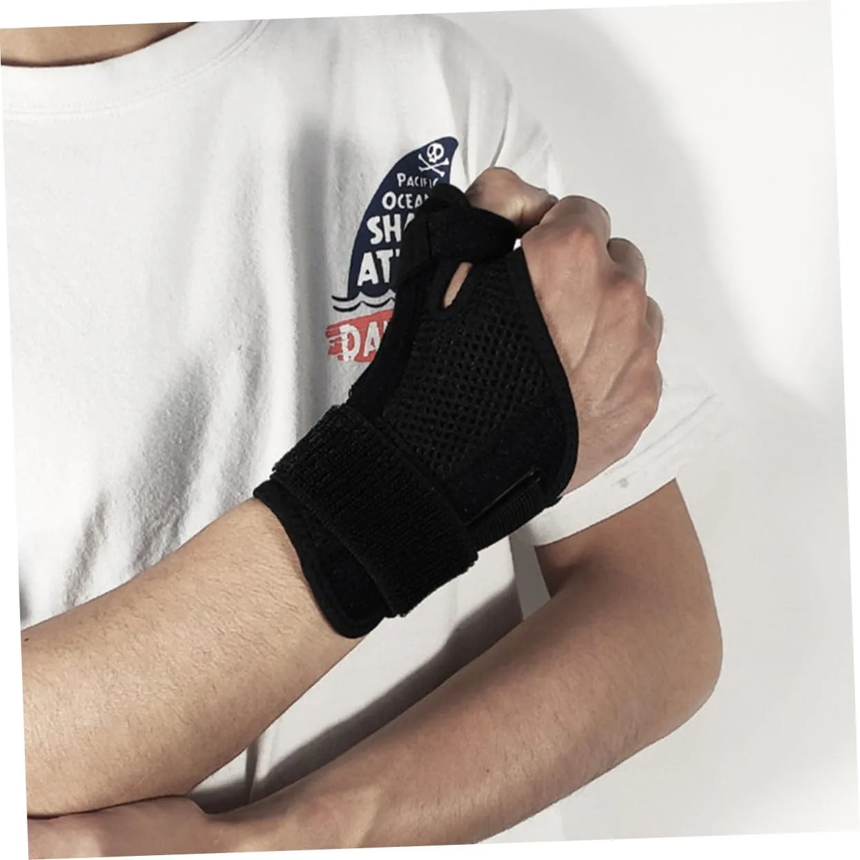 Elastic Wrist Support Brace Non-Slip Breathable Hand Protector Sleeve for Stability - packaging