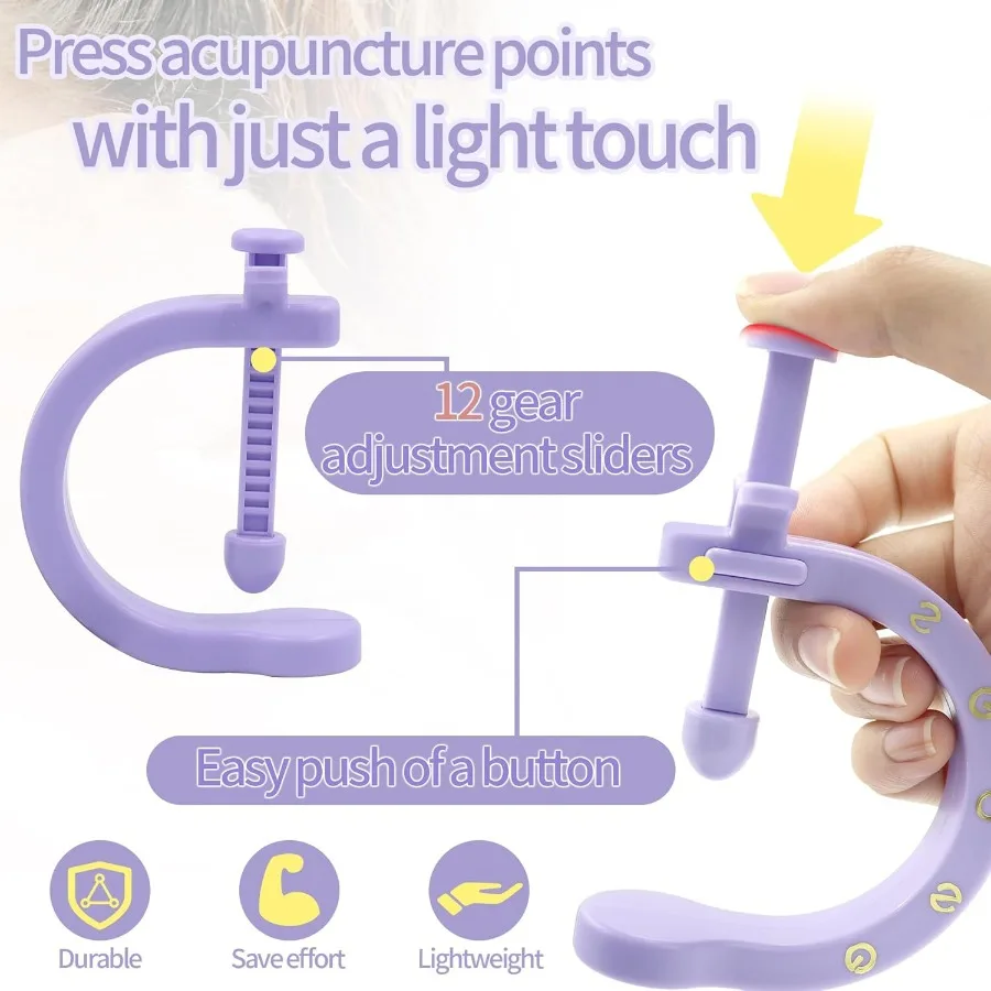 Acupressure Clip – Adjustable Trigger Point Tool for Hand, Foot & Ear - color options