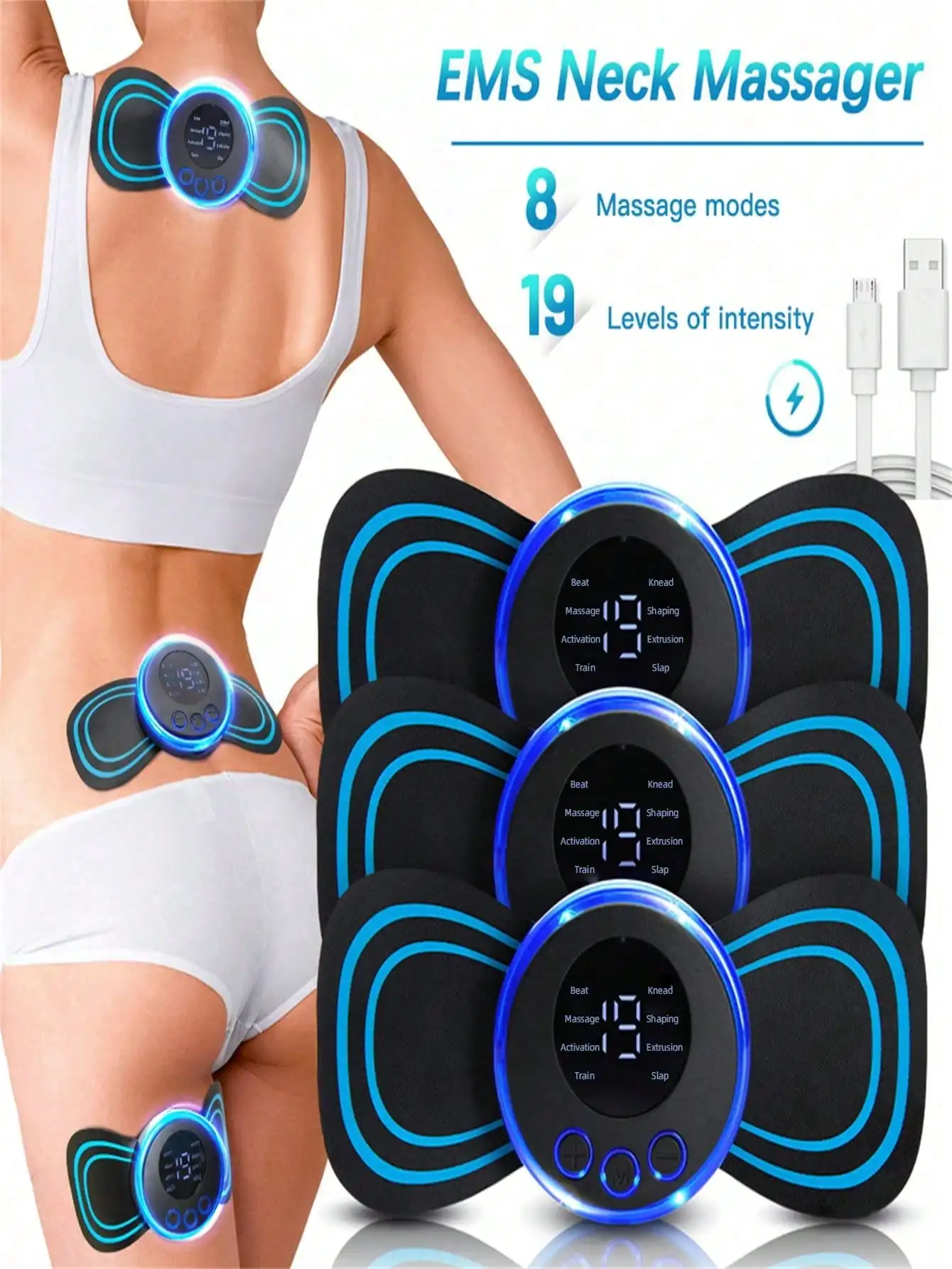 EMS Foot Massager Pad – Electric Body Massage Patch Kit