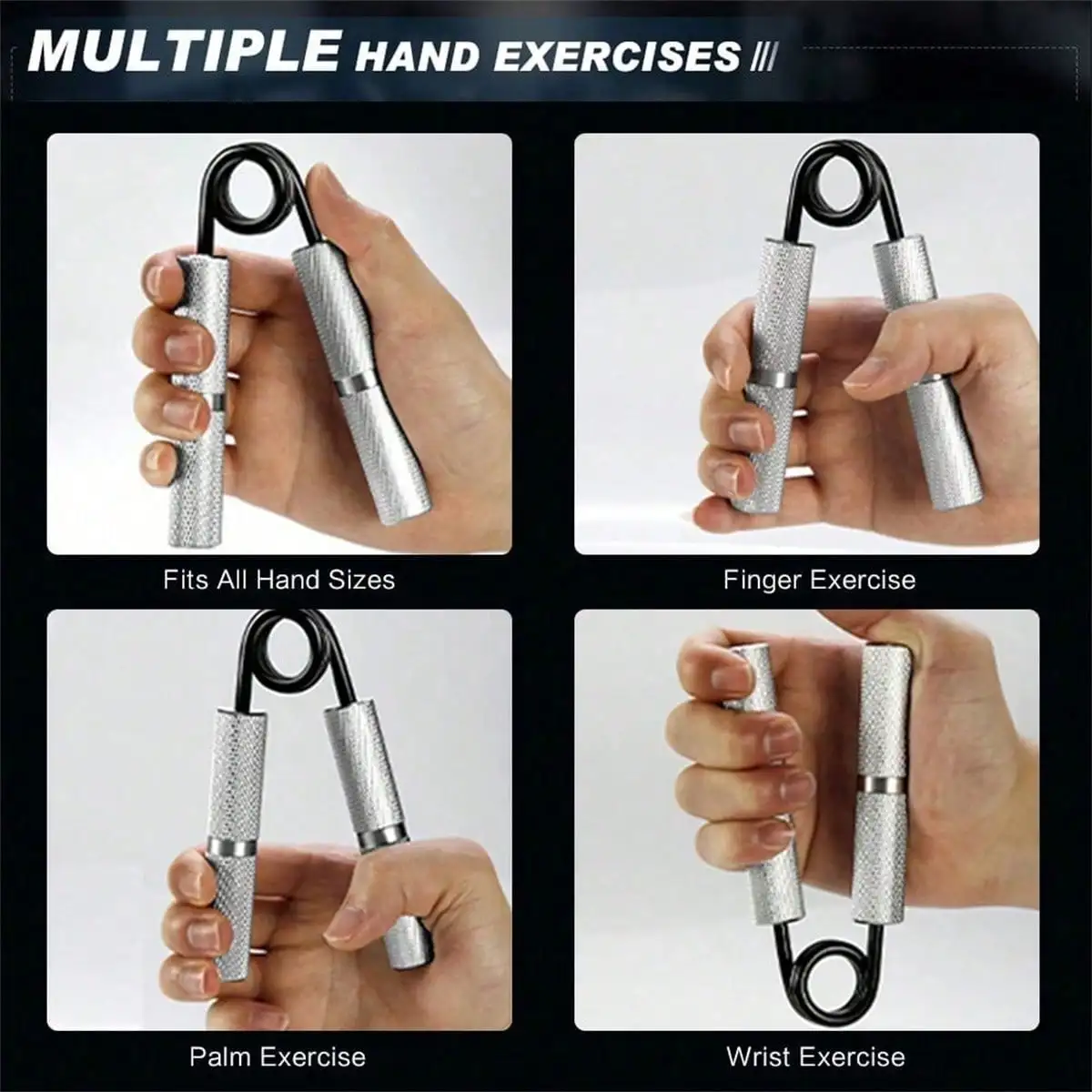 Metal Hand Grip Strengthener – Anti-Slip Forearm Gripper - alternate view