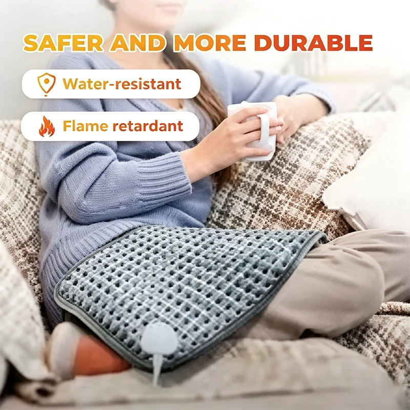 Electric Heating Pad 30×60cm – Fast-Heat Pad for Back & Shoulders - close-up detail