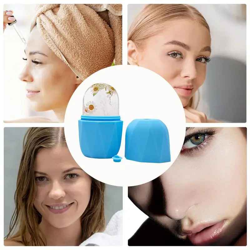 Face Ice Mold Skin Care Holder Facial Beauty Roller Natural Toning - size and dimensions