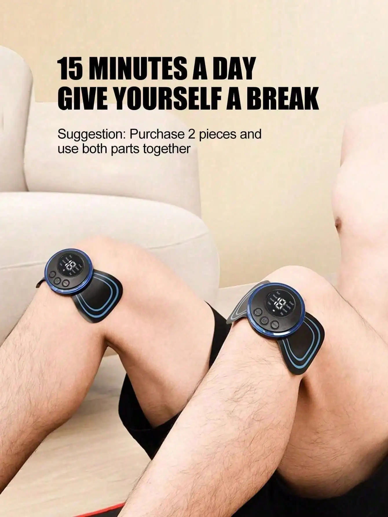 Electric Neck Massage Pads – Shoulder & Neck Relief Stimulator - size and dimensions