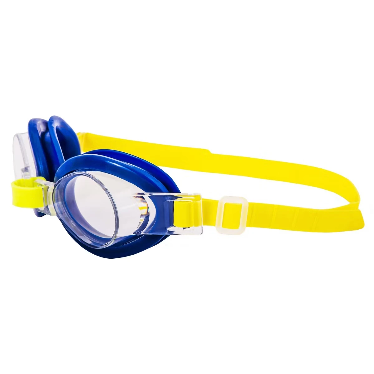 Kids Swim Goggles Blue – Latex-Free, Adjustable Polycarbonate Lens - close-up detail