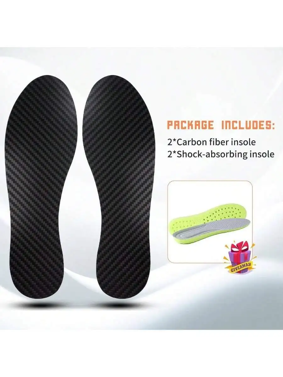 Carbon Fiber Insoles – Rigid Shoe Inserts for Turf Toe & Forefoot Pain - alternate view