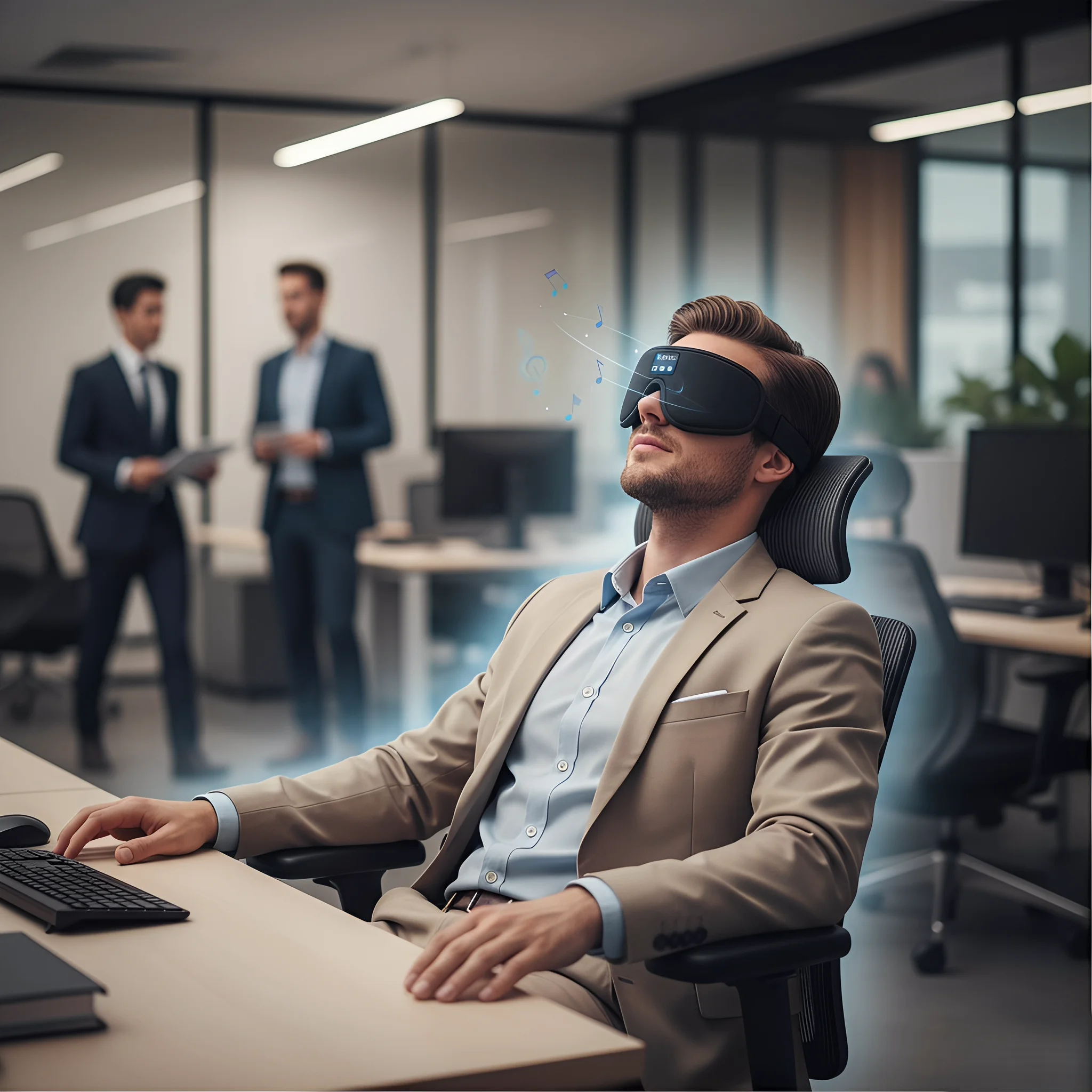 Bluetooth Sleep Mask Headphones - Flat Speakers for Side Sleepers - alternate view