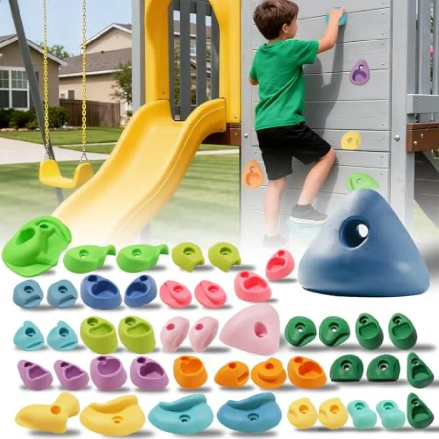 Rock Climbing Holds Set – Wall Grips Kit for Indoor & Outdoor Climbing Walls - detail view