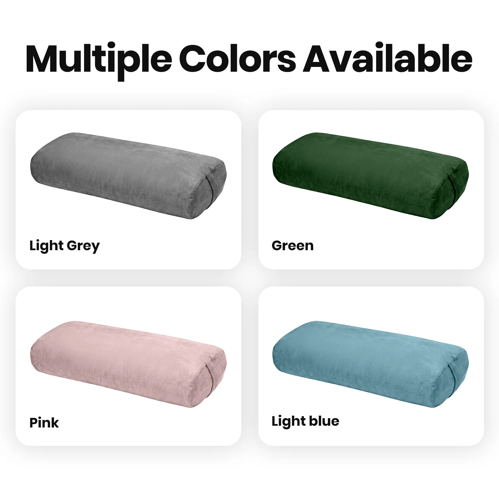 Round Yoga Bolster Pillow - Firm Support Cushion for Restorative Yoga - alternate view