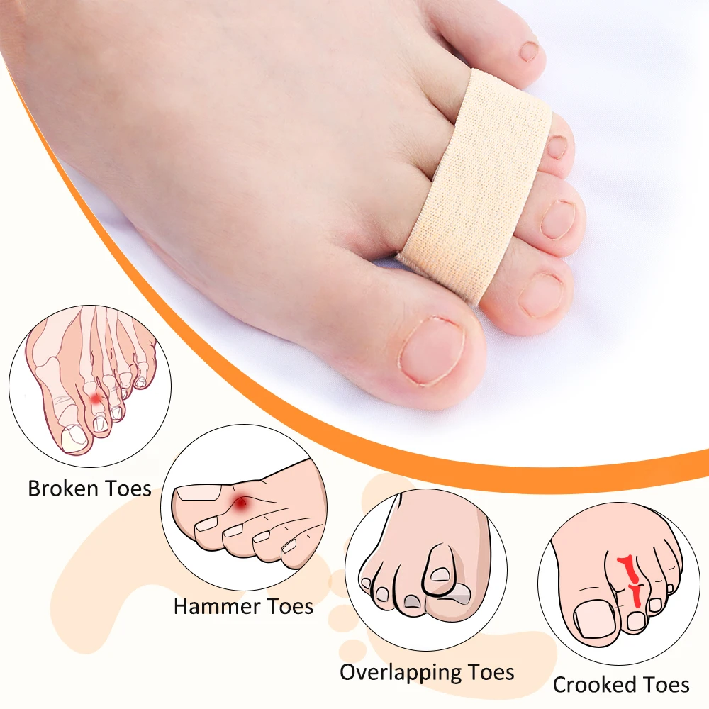 Hammer Toe Straighteners 2-Pack – Toe Splints for Bent & Overlapping Toes