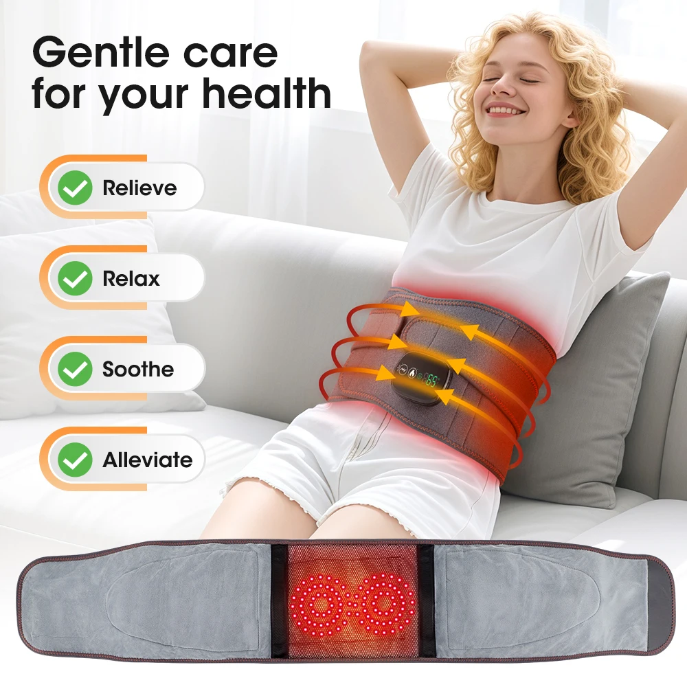 Heated Lumbar Massage Belt – Cordless Vibration & Heat for Lower Back - alternate view