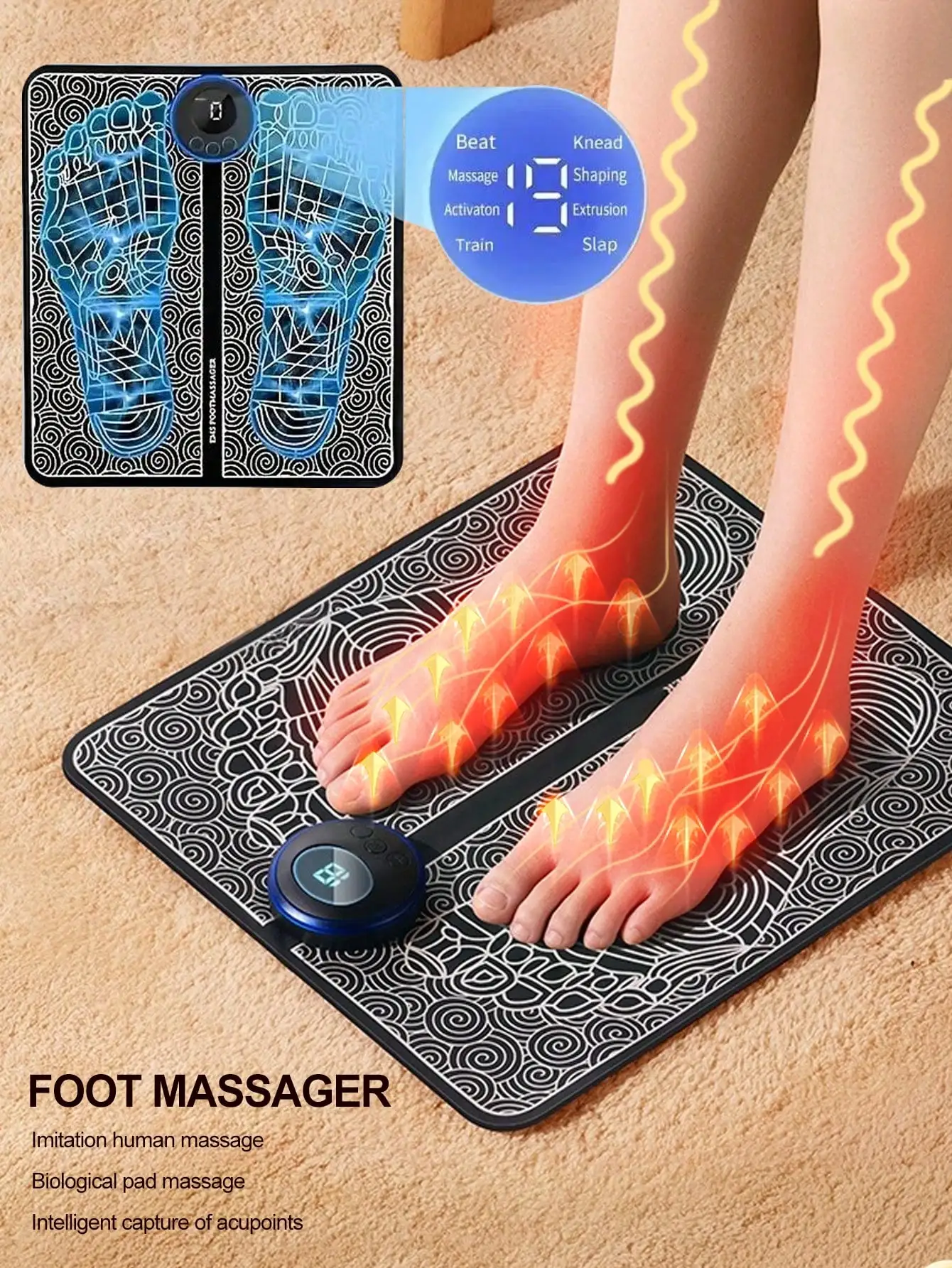 EMS Foot Massager Pad – Electric Body Massage Patch Kit - alternate view