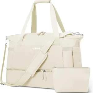 Women's Gym Bag – Travel Duffel with Shoe Compartment & Wet Pocket